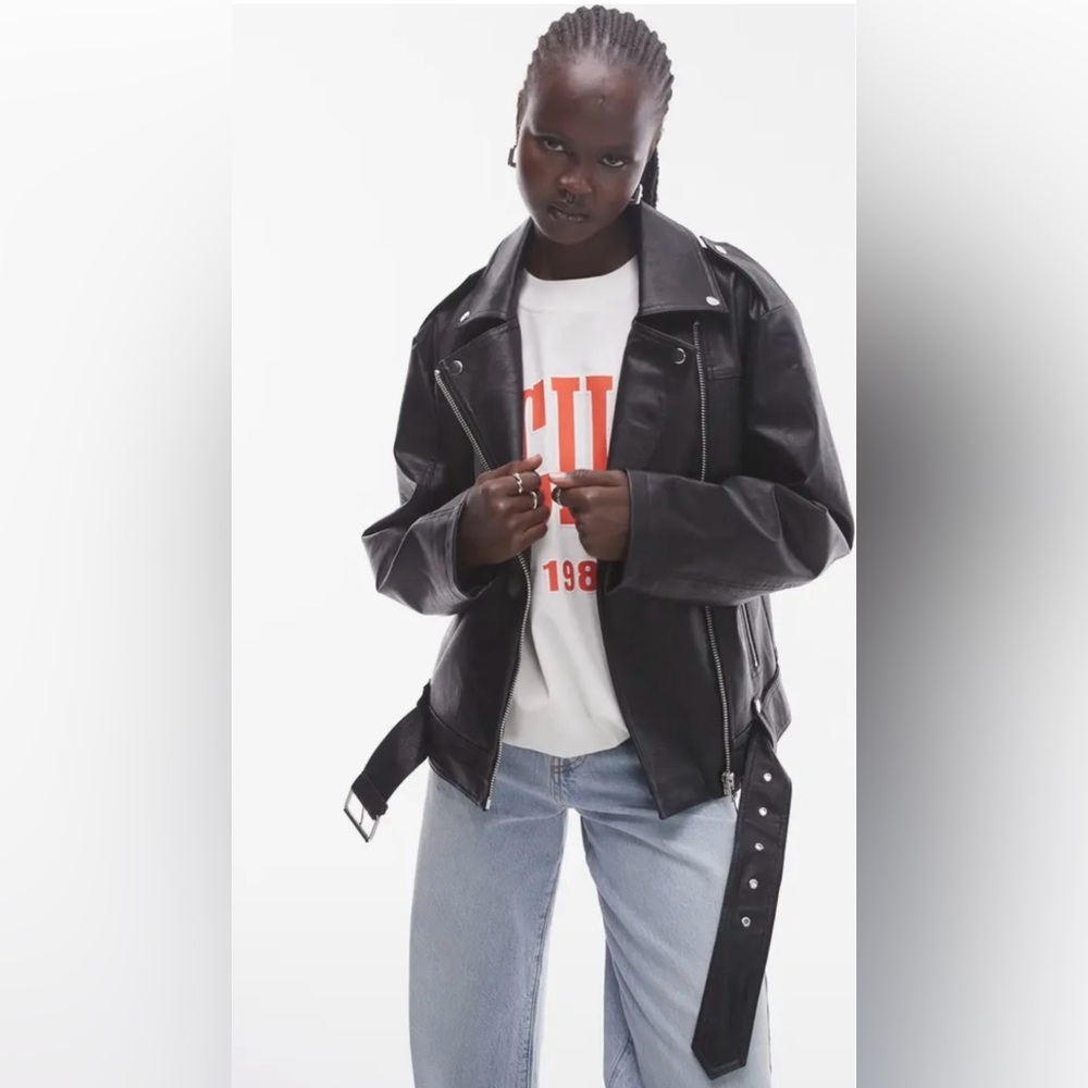 Faux Leather Biker Jacket